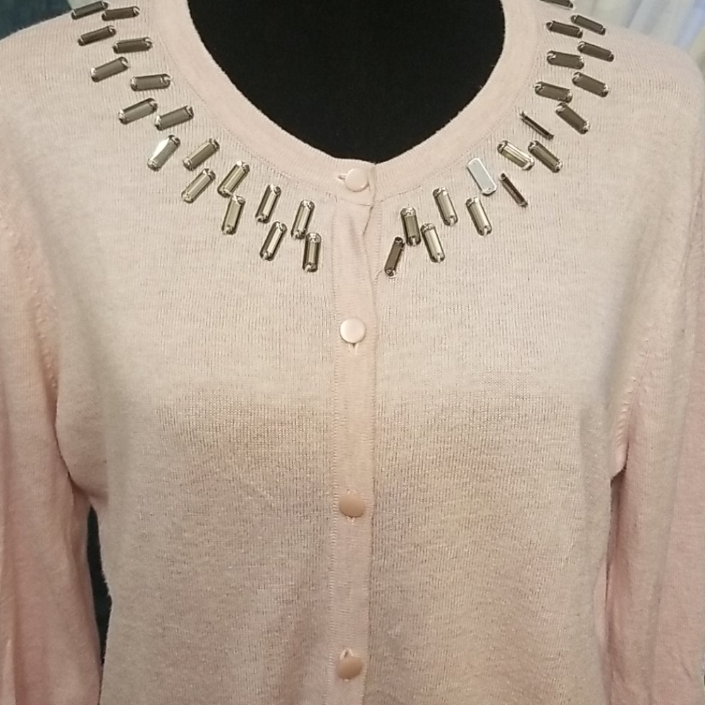 Beautiful pink cardigan sweater